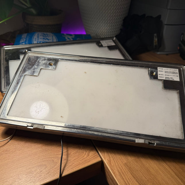 JDM light up license plate frame - pair