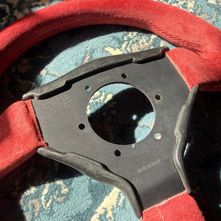 NARDI Personal GR3 330 Red Suede Steering Wheel