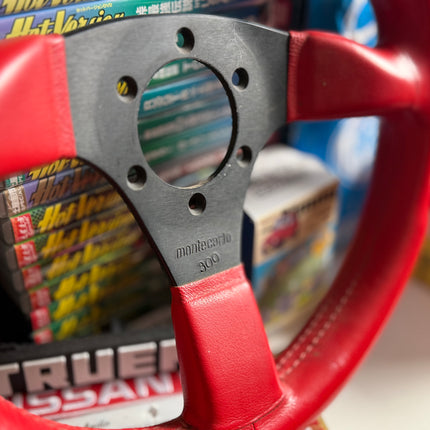 Montecarlo AS-30 Red Leather Steering Wheel
