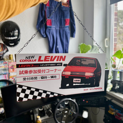 Toyota Corolla Levin 1986 Dealership Hanging Sign
