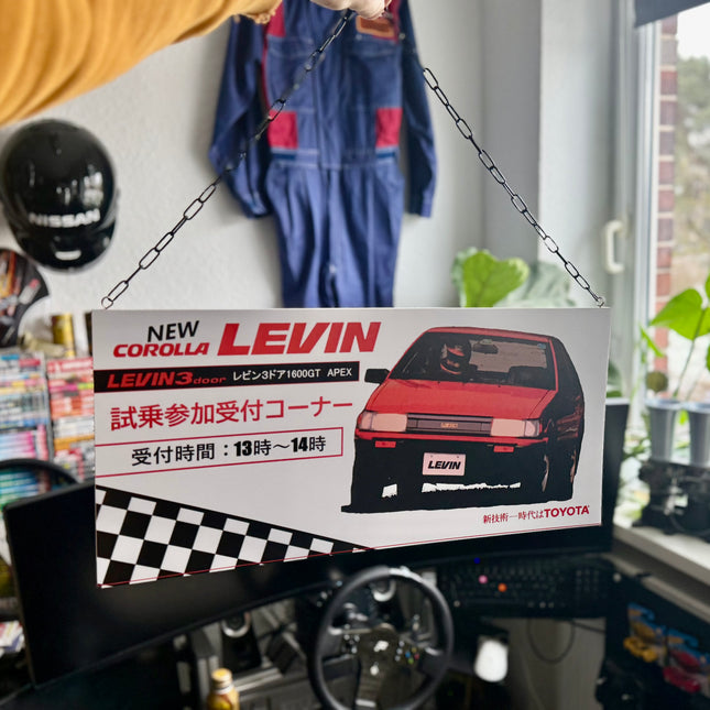 Toyota Corolla Levin 1986 Dealership Hanging Sign