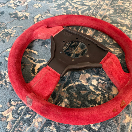 NARDI Personal GR3 330 Red Suede Steering Wheel