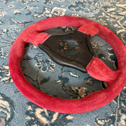NARDI Personal GR3 330 Red Suede Steering Wheel