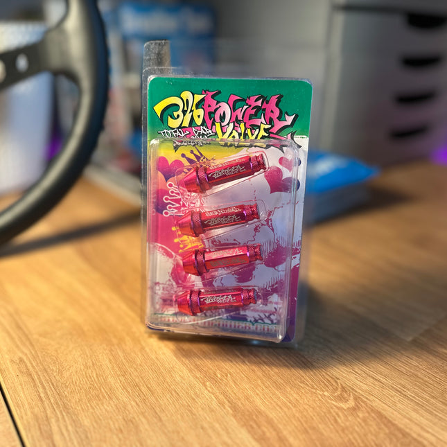 326 POWER Valve Stem Caps - pink