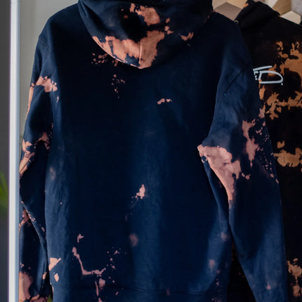 UNINTERESTED Hoodie - dark blue/bleached